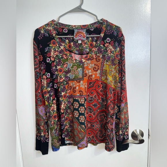 Johnny Was Moa Floral Paisley Long Sleeve Top Size XS - Picture 4 of 9
